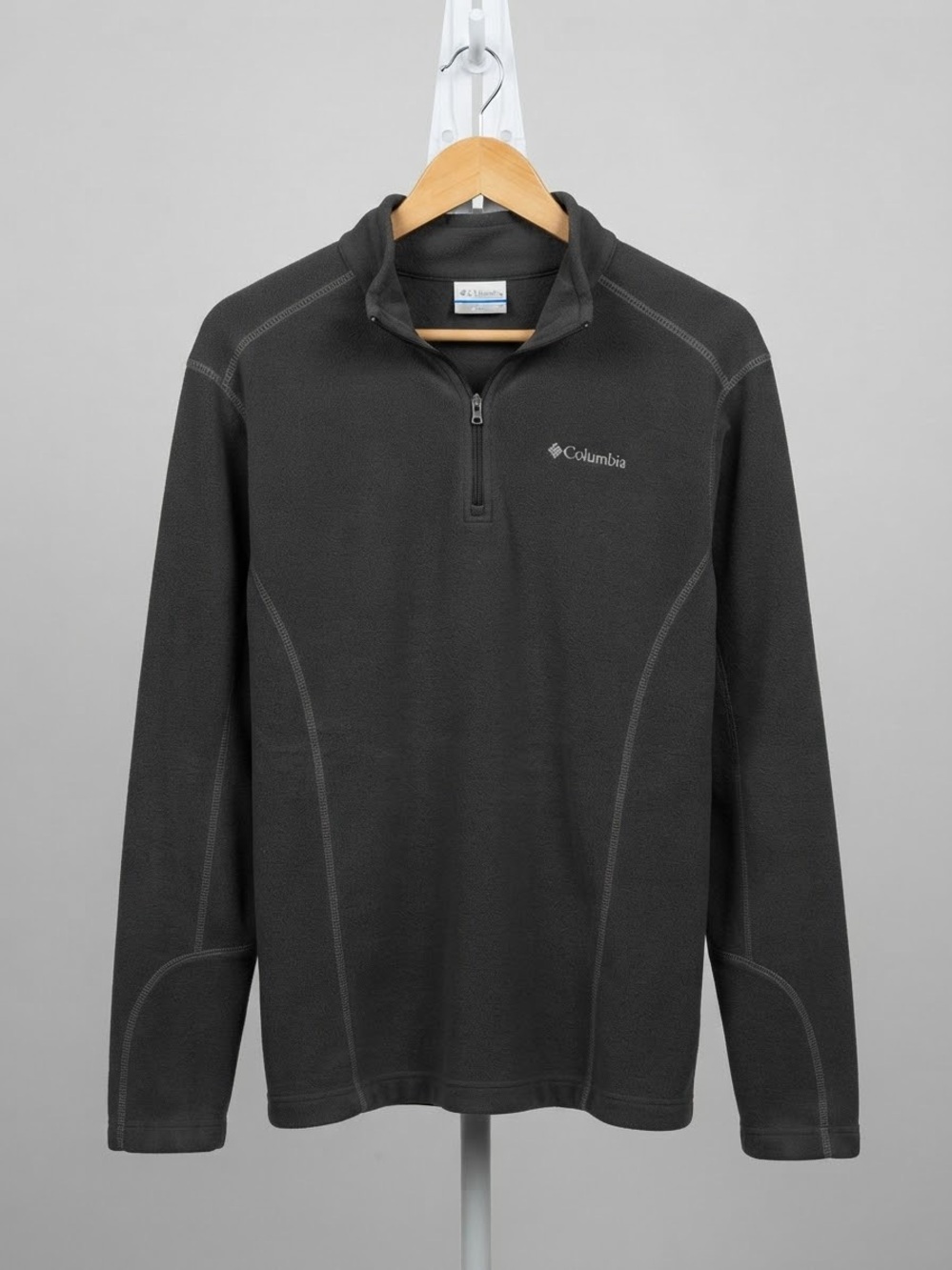 Columbia Men's Dark Gray Half-Zip Fleece Pullover